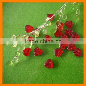 Ruby Heart Loose Rhinestone For DIY Decoration