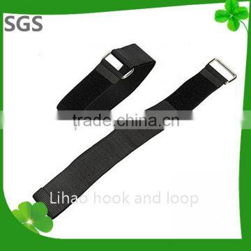 Nylon hook&loop strap with metal buckle