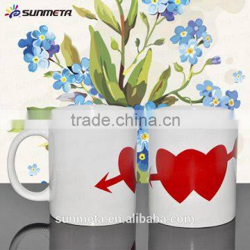 Sunmeta Loving Heart 11oz Sublimation changing color mug SKB-05R