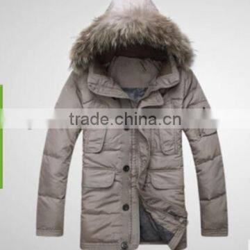 jacket in china down feather jacket,winter men jacket with fur hood