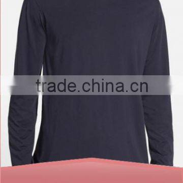 Comfortable Cotton Long Sleeves V-neck Men's Tee