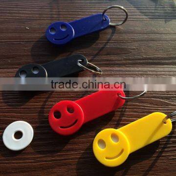 Popular and Cheap Plastic Shiny Coin Holder Keychain photo-2
