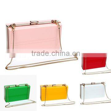 2015 hot sale bag and fine clear acrylic clutch bag