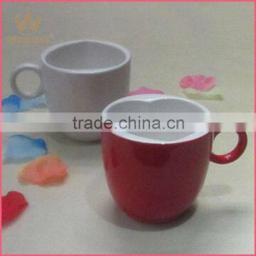 11 oz ceramic color glazed heart shape coffee mug