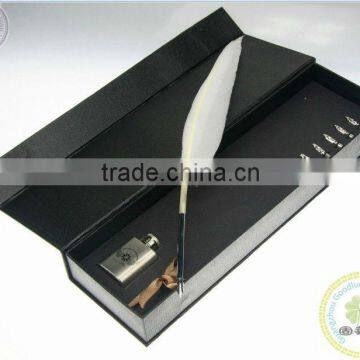 Promotional White Quill Pen Set With Your Custom Logo Printing