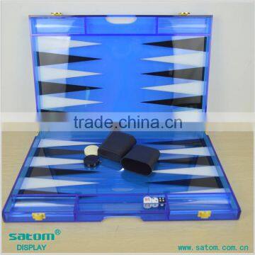 Classic Lucite Backgammon Board Game Set Pieces & Dice Turkish Design photo-6