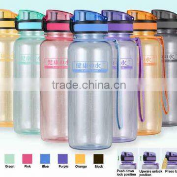 2016 Wholesale different size plastic water bottle tritan sport bottle bottle sport