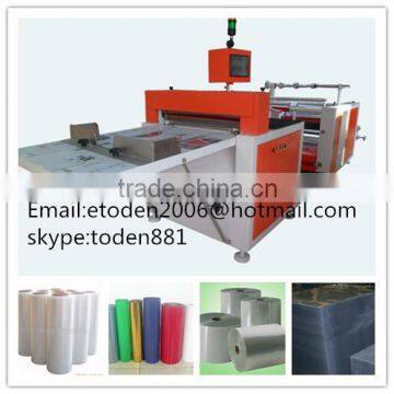 transparent PVCAPET,PP roll material sheet cutting machine