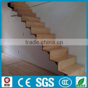 Modern Interior Closed Riser Straight Steel Wood Staircase photo-3