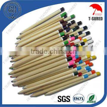 7 Inches Natural Wood Multi Color Pencil With Dip Head