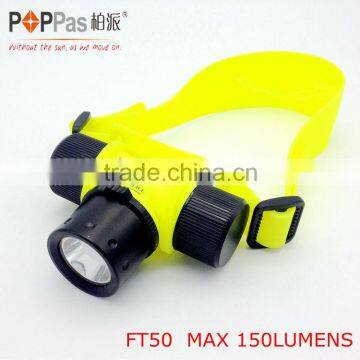 3W waterproof IPX8 diving led headlamp