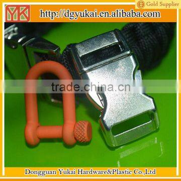 Yukai Matt silver side release buckle metal alloy buckle for paracord