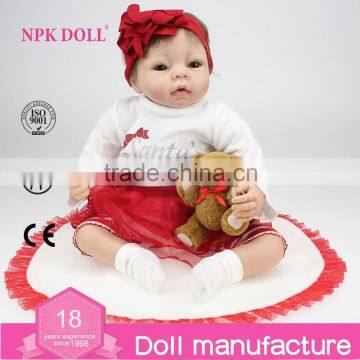 NPK DOLL Silicone Reborn Baby Dolls for sale 22 inch Cloth Body Silicone Baby for sale bebe reborn                        
                                                Quality Choice