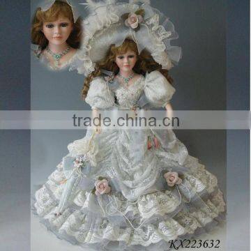 Beautiful victoria porcelain dolls 22'' porcelain dolls made in china