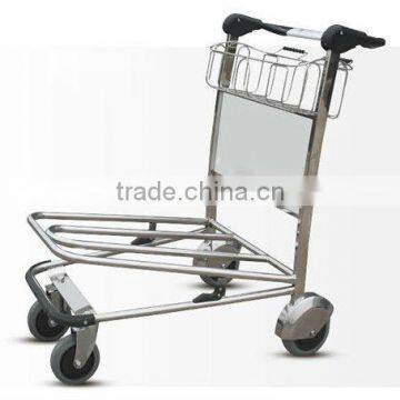 4 Wheel airport trolley,stainless steel,have brake