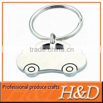 white car shaped keychain plated