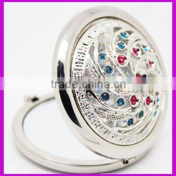 Mini custom PU cosmetic mirror with magnet closure