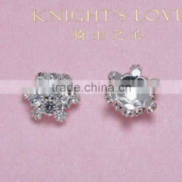 (M0328) 17mm Rhinestone Embellishment, Arch Shape, no Loop at Back, All Clear Crystals photo-2