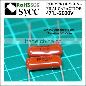 Taiwan 471J 2KV Polypropylene Film Capacitor High Voltage Capacitor photo-4