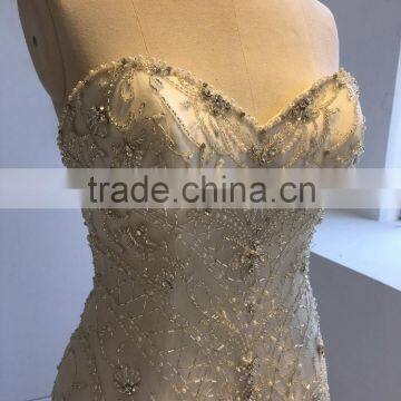 Guangzhou Factory Real Sample Latest Wedding Dress 2016 Lace Appliqued photo-3