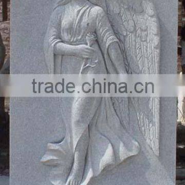 High quality white marble angel tombstones headstones hand carved stone sculpture from Vietnam No 10