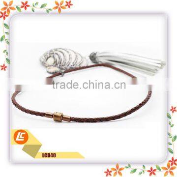 High-quality Genuine Leather Necklace for Ladies With Shell Pendant photo-2