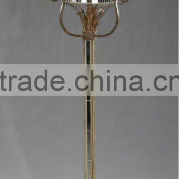 hotel lobby lighting metal iron column floor lamp 4 shade