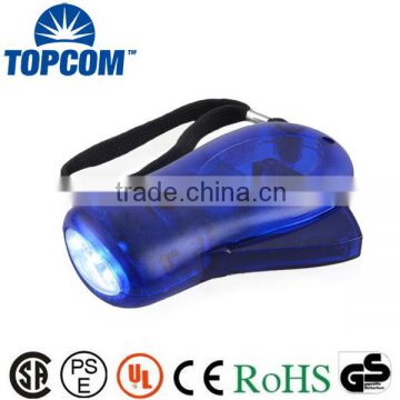 China High Quality Emergency 3 LED Dynamo Ultraviolet Torch Light