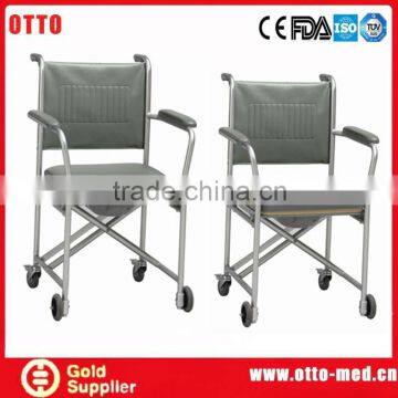 Aluminum foldable commode toilet chair