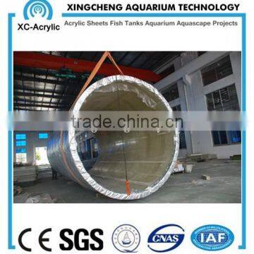 Xc-acrylic Cast Cylindrical Acrylic Fish Tank Oceanarium for Restaurant