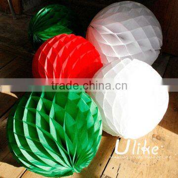 2013 new christmas tissue round honeycomb ball christmas decoration paper honeycomb ball