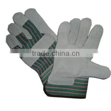 Cowhide split single palm leather work glove with index finger