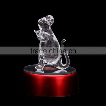 Hot chinese zodiac animal Rat mouse figurines crystal gift craft for sale figurine furniture