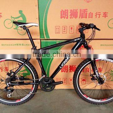 26 inch aluminum alloy black mountain bike