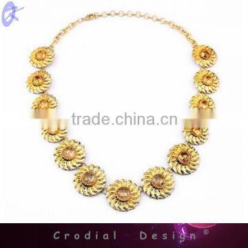 2014 Hot Sale Fashion Gold Jewelry Long Necklace With Rhinestone