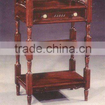 1 Drawer Stand with Mirror Mahogany Indoor Furniture.