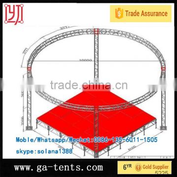 Ground support trussing system with performance stage