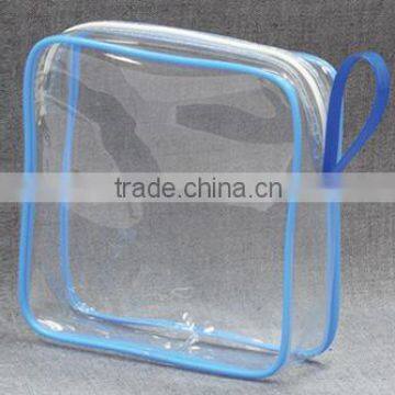 Clear PVC Plastic Packaging Bag With Piping