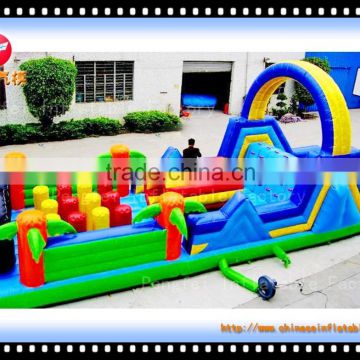 funny cartoon inflatable obstacle course for kids