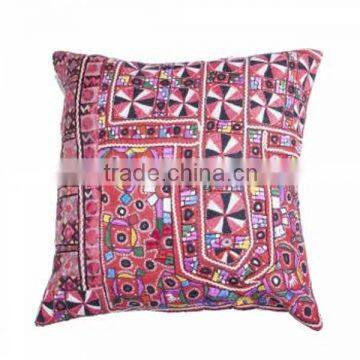 Traditional design mirror work cotton cushion cover 40*40cm