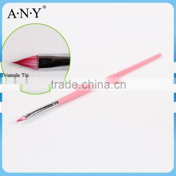 ANY Nail Art Beauty Care Building Design Pink Wood Handle 3D Art Cat Nail Brush for Nail Art Sculpture