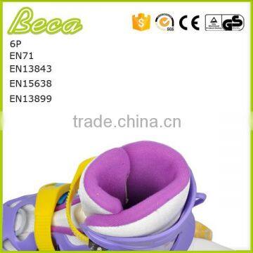 Wholesale Plastic 4 Wheel Adjustable Kids Violet Quad Skates photo-3