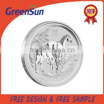 Practical custom company logo silver panda coin souvenirs