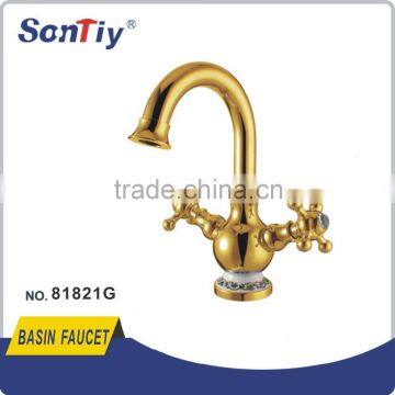 Promotion hot classic tap mixer bathroom gold basin faucet 81821G