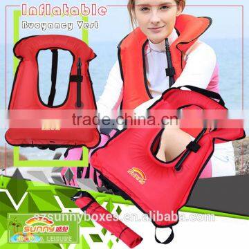 Eco-friendly Polyester Swimming Buoyancy Jacket Air Inflatable Donut Vest