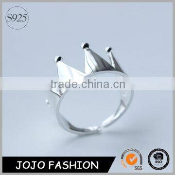 Free sample crown shape silver ring gold plated ring silver ring