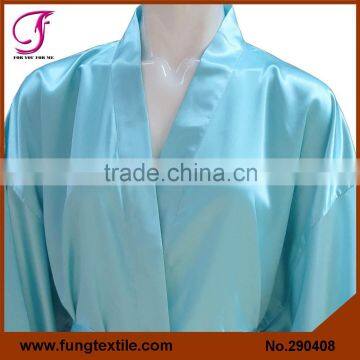 290408 Women Short Solid Polyester Dressing Gown