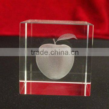 Custom crystal 3d laser engraving block wholesale crystal crafts