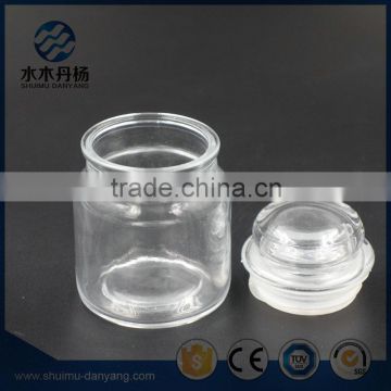 100ml round clear food storage glass jar with glass lid