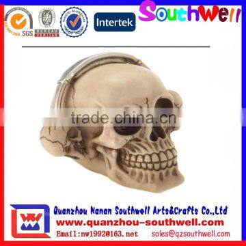 Skeleton Head Human Skull With Cap and Headset photo-4